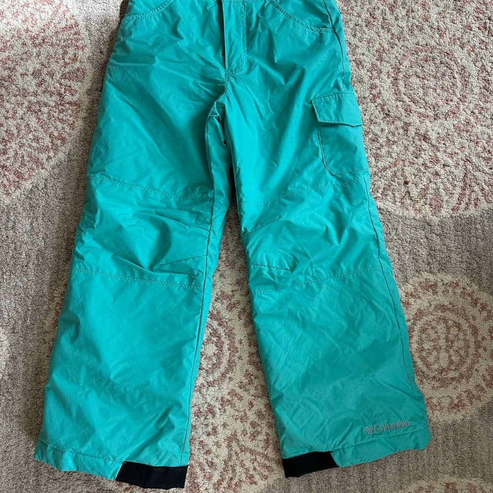 Columbia Blue Insulated Snow Pants Waterproof Relaxed Fit